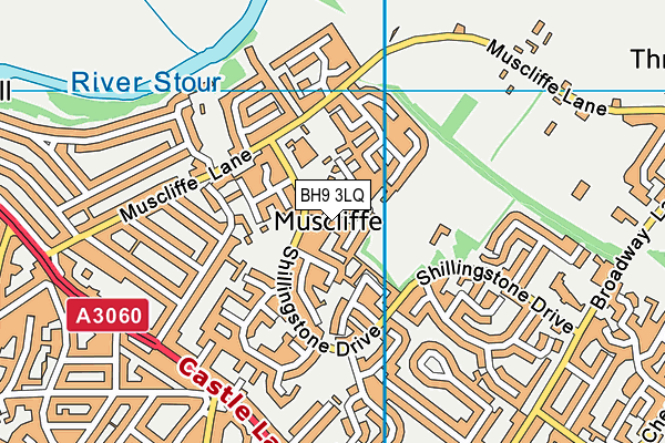 BH9 3LQ map - OS VectorMap District (Ordnance Survey)