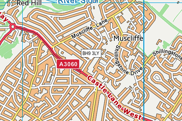 BH9 3LY map - OS VectorMap District (Ordnance Survey)