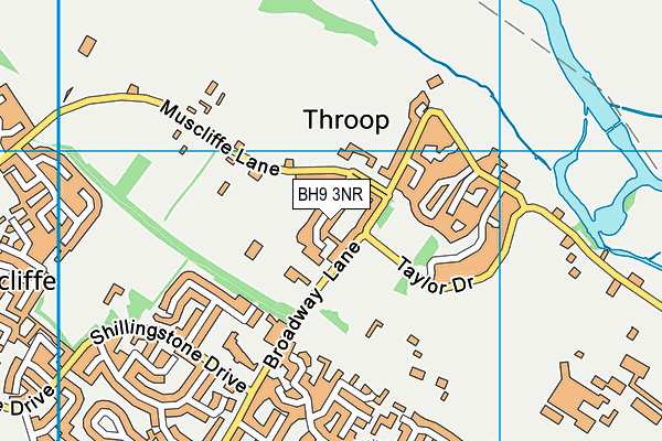 BH9 3NR map - OS VectorMap District (Ordnance Survey)
