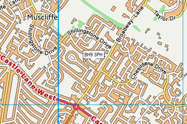 BH9 3PH map - OS VectorMap District (Ordnance Survey)