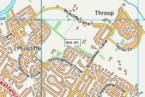 BH9 3PL map - OS VectorMap District (Ordnance Survey)