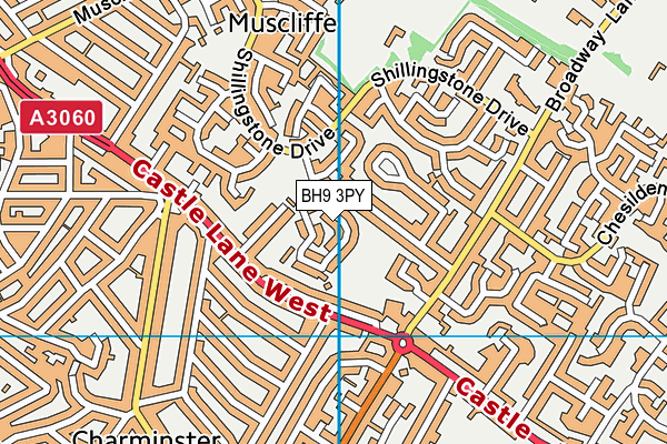 BH9 3PY map - OS VectorMap District (Ordnance Survey)