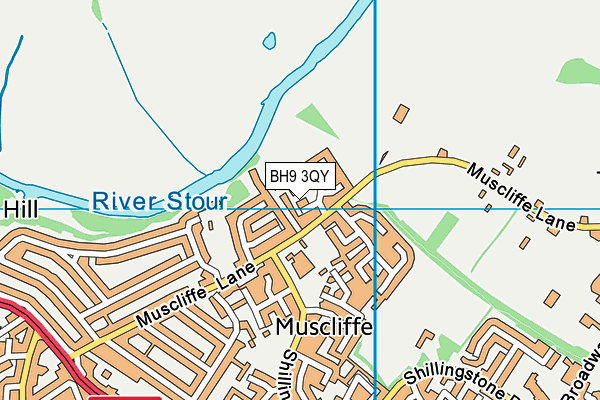 BH9 3QY map - OS VectorMap District (Ordnance Survey)