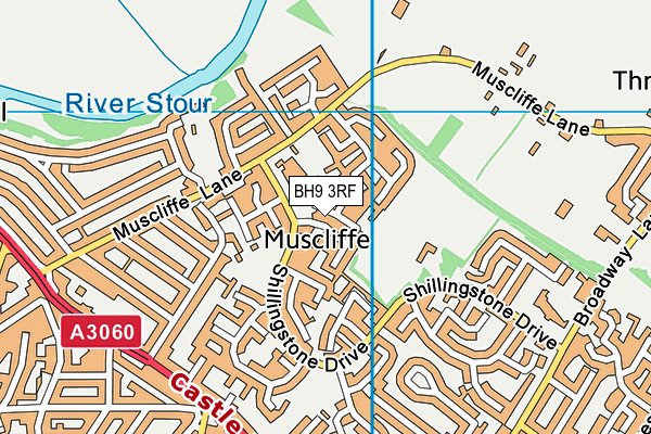 BH9 3RF map - OS VectorMap District (Ordnance Survey)