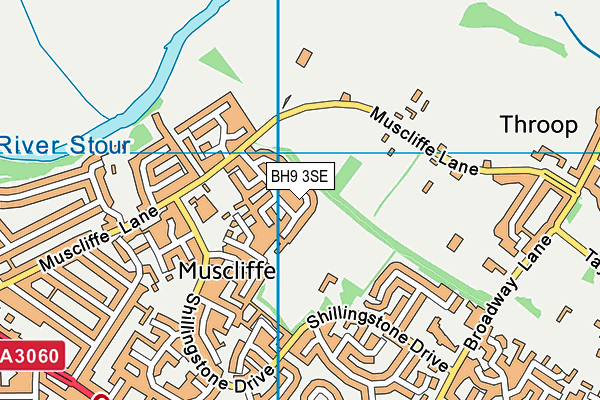 BH9 3SE map - OS VectorMap District (Ordnance Survey)