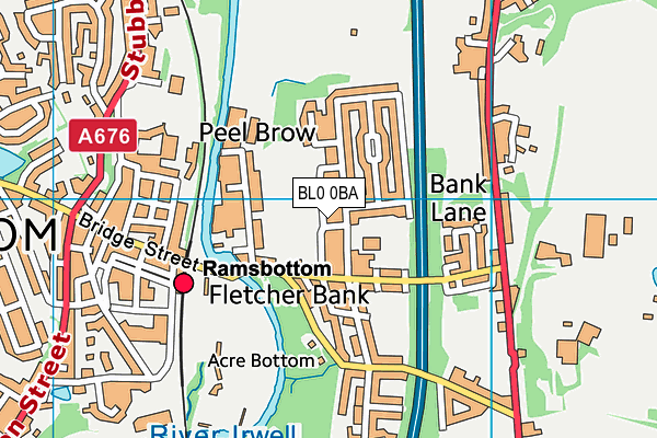 BL0 0BA map - OS VectorMap District (Ordnance Survey)
