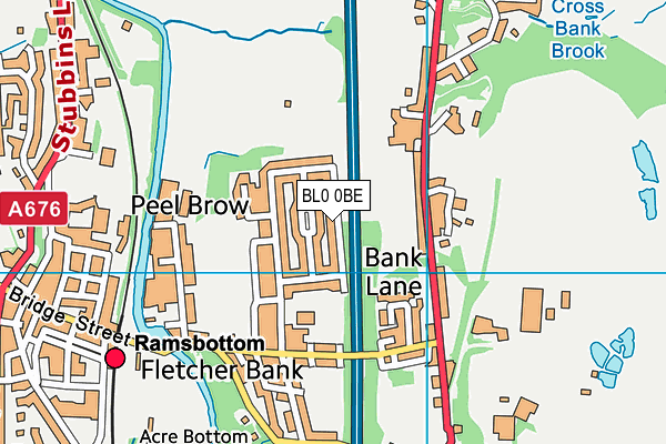 BL0 0BE map - OS VectorMap District (Ordnance Survey)