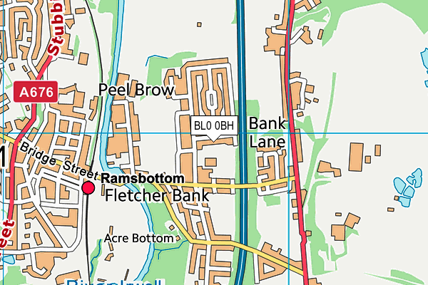 BL0 0BH map - OS VectorMap District (Ordnance Survey)