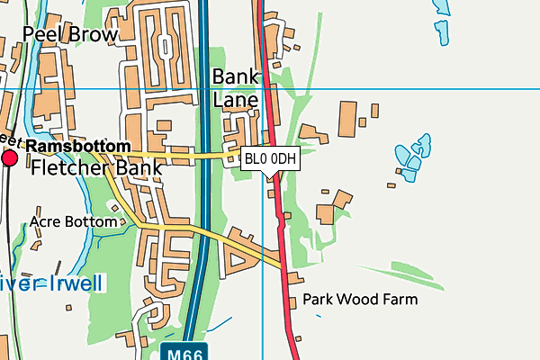 BL0 0DH map - OS VectorMap District (Ordnance Survey)