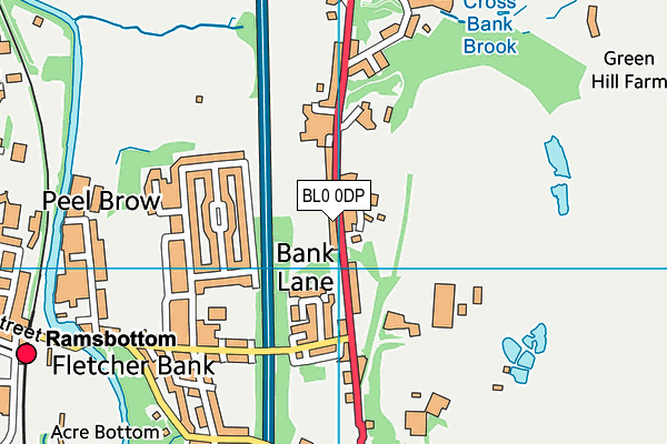 BL0 0DP map - OS VectorMap District (Ordnance Survey)