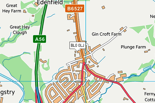 Edenfield Recreation Ground map (BL0 0LJ) - OS VectorMap District (Ordnance Survey)