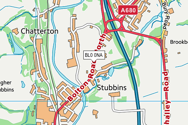 Ramsbottom Stubbins Primary School map (BL0 0NA) - OS VectorMap District (Ordnance Survey)