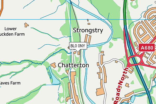 BL0 0NY map - OS VectorMap District (Ordnance Survey)