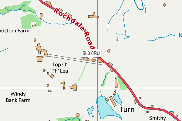 Turn Recreation Ground map (BL0 0RU) - OS VectorMap District (Ordnance Survey)