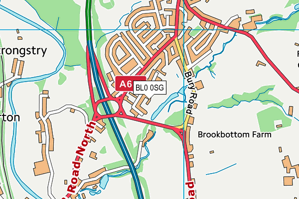 BL0 0SG map - OS VectorMap District (Ordnance Survey)