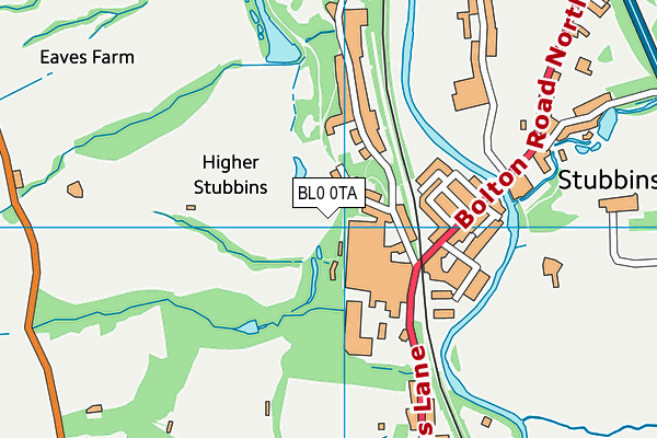 BL0 0TA map - OS VectorMap District (Ordnance Survey)