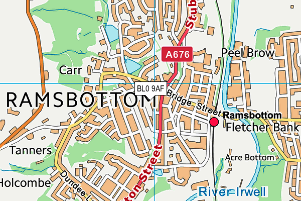 BL0 9AF map - OS VectorMap District (Ordnance Survey)