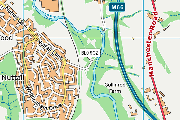 BL0 9GZ map - OS VectorMap District (Ordnance Survey)