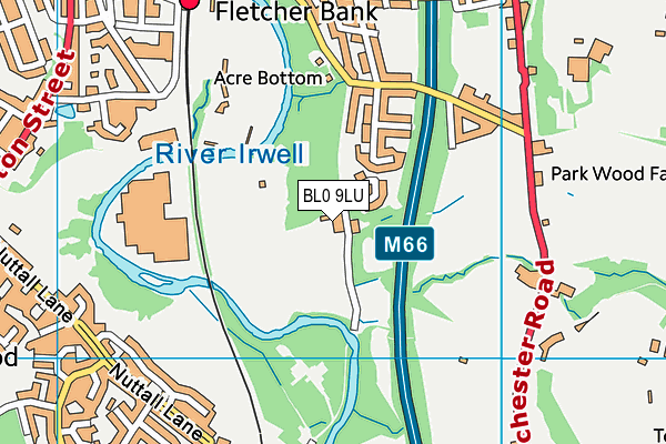Nuttall Park map (BL0 9LU) - OS VectorMap District (Ordnance Survey)