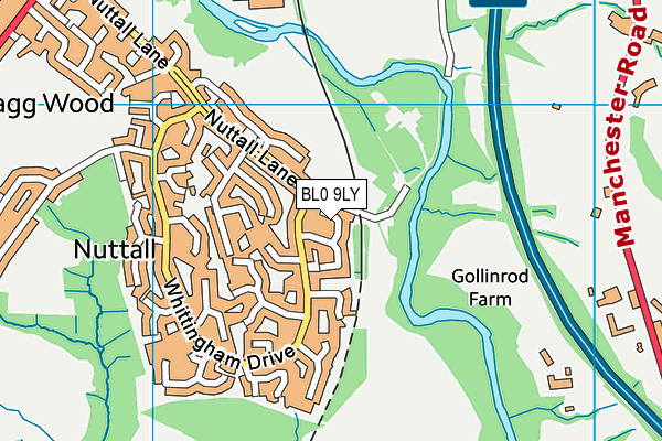 BL0 9LY map - OS VectorMap District (Ordnance Survey)