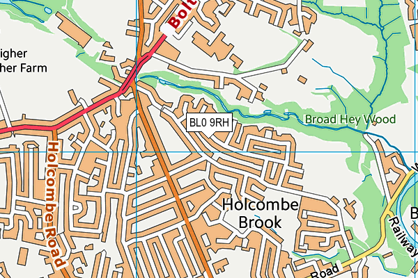 BL0 9RH map - OS VectorMap District (Ordnance Survey)