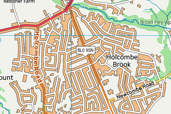 BL0 9SN map - OS VectorMap District (Ordnance Survey)