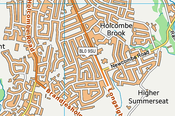 BL0 9SU map - OS VectorMap District (Ordnance Survey)