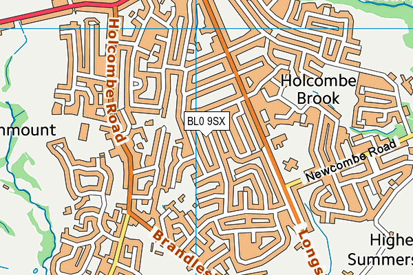 BL0 9SX map - OS VectorMap District (Ordnance Survey)