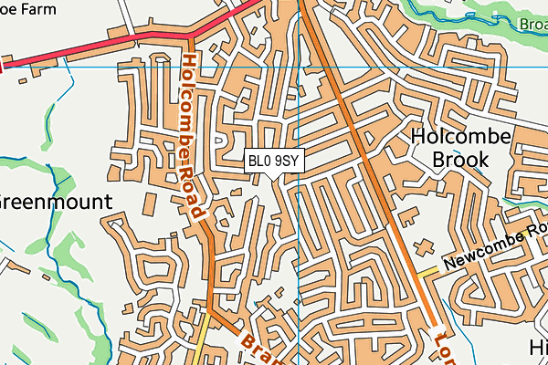 BL0 9SY map - OS VectorMap District (Ordnance Survey)