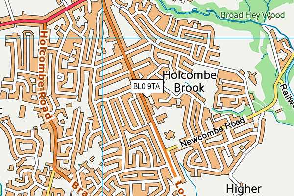 Holcombe Brook Primary School map (BL0 9TA) - OS VectorMap District (Ordnance Survey)