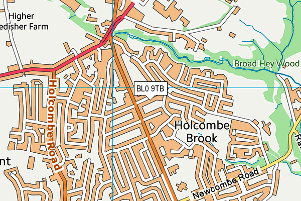 BL0 9TB map - OS VectorMap District (Ordnance Survey)