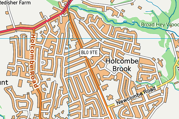 BL0 9TE map - OS VectorMap District (Ordnance Survey)
