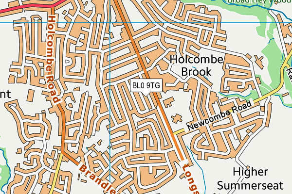 BL0 9TG map - OS VectorMap District (Ordnance Survey)