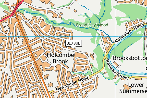 BL0 9UB map - OS VectorMap District (Ordnance Survey)