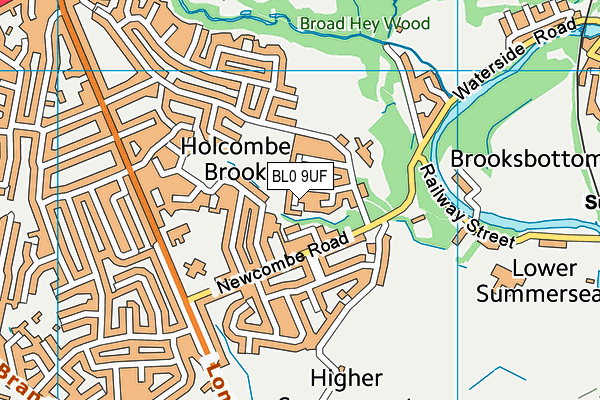 BL0 9UF map - OS VectorMap District (Ordnance Survey)