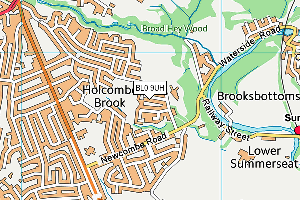 BL0 9UH map - OS VectorMap District (Ordnance Survey)