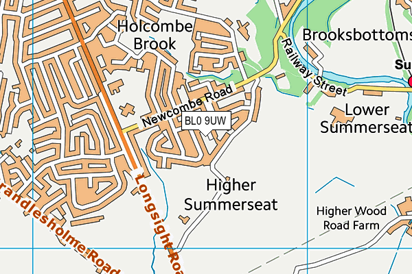 BL0 9UW map - OS VectorMap District (Ordnance Survey)