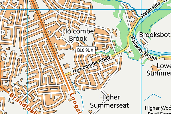 BL0 9UX map - OS VectorMap District (Ordnance Survey)
