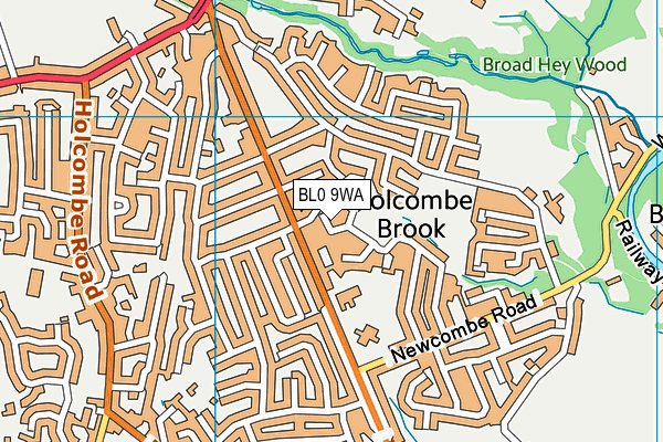 BL0 9WA map - OS VectorMap District (Ordnance Survey)