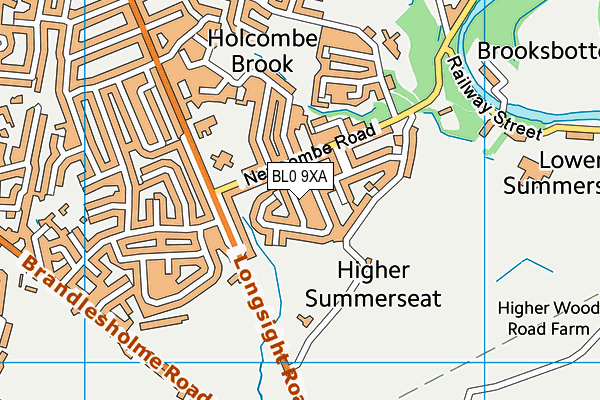 BL0 9XA map - OS VectorMap District (Ordnance Survey)