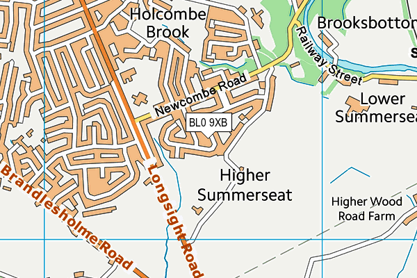 BL0 9XB map - OS VectorMap District (Ordnance Survey)