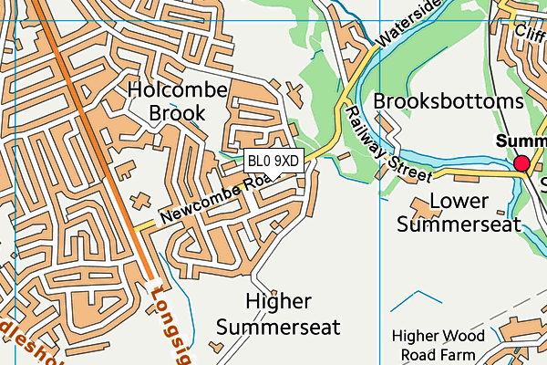 BL0 9XD map - OS VectorMap District (Ordnance Survey)