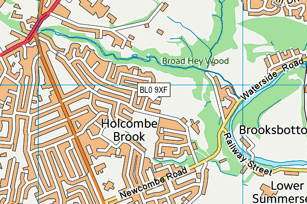 BL0 9XF map - OS VectorMap District (Ordnance Survey)