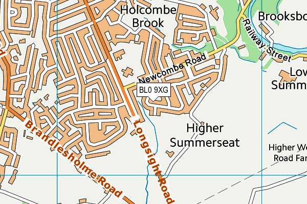 BL0 9XG map - OS VectorMap District (Ordnance Survey)