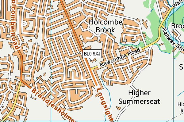 BL0 9XJ map - OS VectorMap District (Ordnance Survey)