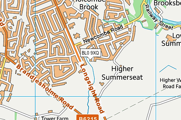 BL0 9XQ map - OS VectorMap District (Ordnance Survey)