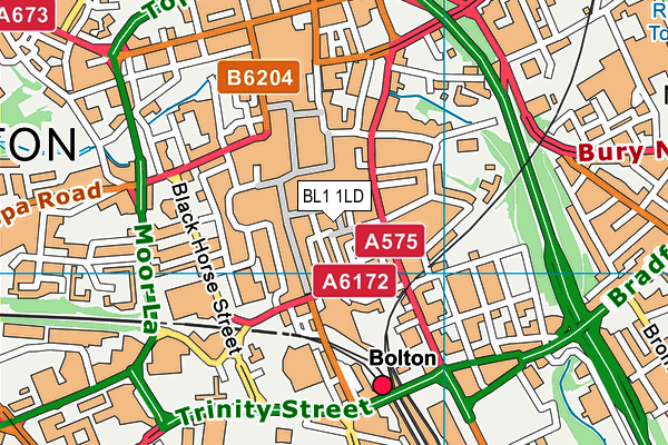 BL1 1LD map - OS VectorMap District (Ordnance Survey)