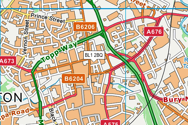 BL1 2BQ map - OS VectorMap District (Ordnance Survey)