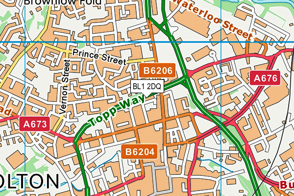 BL1 2DQ map - OS VectorMap District (Ordnance Survey)
