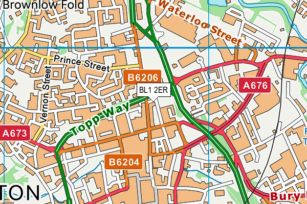 BL1 2ER map - OS VectorMap District (Ordnance Survey)